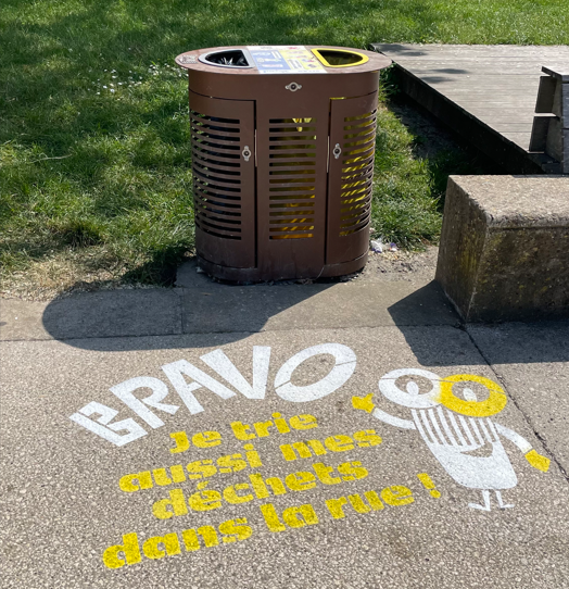marquage au sol tri sélectif à La Rochelle